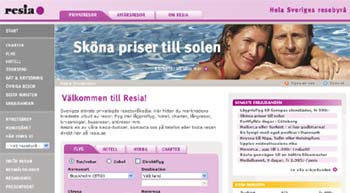 På resa kan du boka charterresor, fly, hotell, hyrbilar med mera